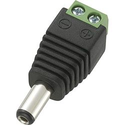Connecteur basse tension mâle, droit TRU COMPONENTS DC14-M 735808 Ø extérieur: 5.5 mm Ø intérieur: 2.1 mm 1 pc(s)