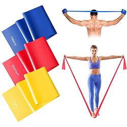 2M weerstandsbanden, Suright lange weerstandsbanden, set voor dames en heren, trainingsbanden, pilatesbanden met 3 weerstandsniveaus, ideaal voor stretching, yoga, gym, fitness