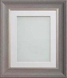 Frame Company Drummond Gunmetal Grey Photo Frame, Off-White Mount, 20x16 for 15x10 inch, fitted with perspex