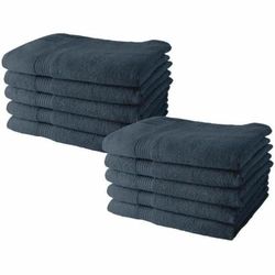 TODAY Set di Asciugamani Grigio 10 Pezzi 70 x 130 cm