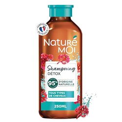 Naturé Moi - Shampooing Détox à l'Extrait D'Algues Rouges Bio de Bretagne - élimine impuretés et silicones tout types de cheveux - 250 ml
