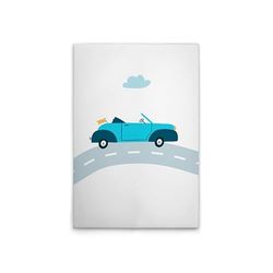A.S. Création DD132503 Tableau mural pour chambre d'enfant Motif voitures Blanc/bleu 60 x 90 cm
