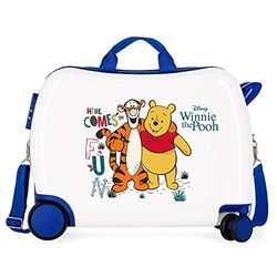 Disney Nalle Puh barnresväska vit 50 x 39 x 20 cm styv ABS kombination stängning sida 34 L 4 hjul