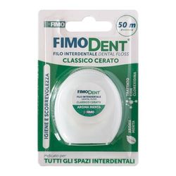 Fimodent Fil dentaire 50 m - Classique ciré, idéal pour tous les espaces entre les dents
