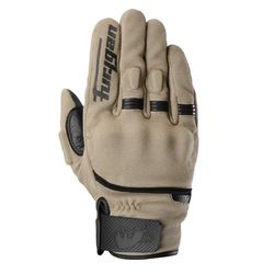 Furygan JET D3O EVO - Men's Motorcycle Gloves - 100% Leather Palm - Comfort - Summer Gloves - Breathable & Light - Compatible Screens - Touch Screen, Black-sand