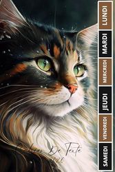 CAHIER DE TEXTE 2025 2026 CHAT: Pour filles et garçons | Pratique pour toutes les matières ; format A5 avec coloriage thème rentrée scolaire