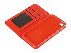 Wallet Folio Case, Cover A Libro - Apple iPhone 5 / 5s / Se - Rosso