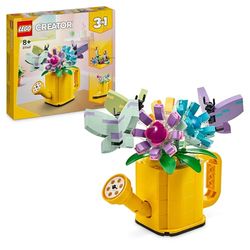LEGO Creator 3in1 Bloemen in gieter Model Wordt Regenlaars of 2 Speelgoed Vogels op Zitstok, Dierenset voor Kinderen, Creatief Cadeau met Natuur Thema voor Meisjes en Jongens van 8 jaar en Ouder 31149