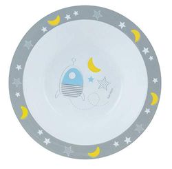 FUN HOUSE 005688 ESPACE FUSEE Bol/Assiette creuse micro-ondable pour enfant