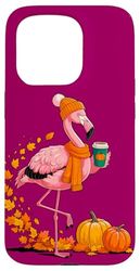 Automne Flamant Rose Pumpkin Spice Ambiance Festivités Coque pour iPhone 15 Pro