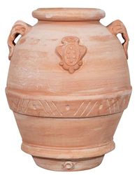 Biscottini - Huerto de Terracota - 43 x 43 x 55 cm - rústico jarrón de Terracota - Totalmente Hecho a Mano - 100% Made in Italy