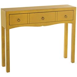 MESA ENTRADA MADERA C/1 CAJÓNAMARILLA_94X24X78CM