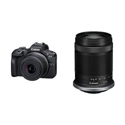 Canon EOS R100 + RF-S 18-45mm F4.5-6.3 IS STM (24.1MP APS-C Mirrorless Camera, Dual Pixel CMOS AF, 4K Video) + Objektyvas Canon RF-S 18-150mm F/3.5-6.3 IS STM