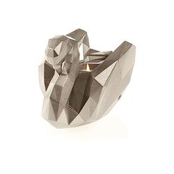 CONCRETTE Table Decoration Candle Holder Made of Concrete 17 x 11.2 x 14 cm - Brass Decorative Candle Holder in the Shape of a Swan - Candle Stand - Candle Stand