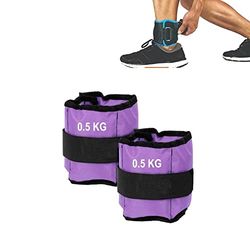 FFitnes s gewichten voor polsen en enkels (2 x 0,50 kg) pols/enkelgewichten met verstelbare klittenbandsluiting