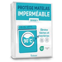 Twinzen - Protege Matelas 120x200 - Protection Imperméable et Respirante - Alèse 120 x 200