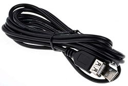 RS PRO USB-kabel, USBA/USBA, 3 m USB 2.0 svart