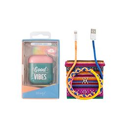 Pack Airpods Good Vibes + kabel USB-Lightning tråd Lax