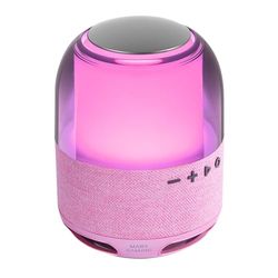Mars Gaming MS-FLOW, Draagbare Bluetooth Speaker 15W, Orbilight RGB 360° Verlichting, Krachtig Geluid met DeepBass Driver 57mm, Compacte Gaming Speaker met Bluetooth 5.3 en MicroSD, Roze