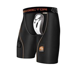 ShockDoctor Herr djupskydd kompression-hockeyshorts med Bioflex