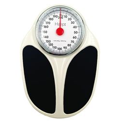 Báscula mecánica de gran capacidad 200 kg con gran bandeja y pantalla, aguja roja fácil de leer, diseño retro y superficie antideslizante, fiable y precisa