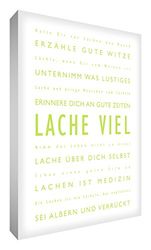 Little Helper LM1216-02RG Feel Good Art Tableau sur toile avec citations en langue allemande Typographie moderne Vert tilleul et blanc 40 x 30 cm