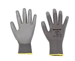 Honeywell 2100250-09 PU 1e grijze handschoenen voor algemeen gebruik, fijne bediening in droge omgeving, EN 388 4131 - maat 9 (verpakking van 10 paar)