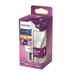 Philips ampoule LED LED Sensor 60W E27 Blanc chaud non dimmable, plastique