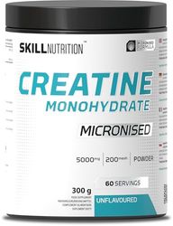 Skill Nutrition Creatine Unflavoured - 300 g | Micronized Creatine Monohydrate for Enhanced Absorption & Performance | Supports Strength, Muscle Growth, and Recovery | Vegan-Friendly, Pure Formula