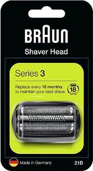 Braun Tête de Rasage, ORIGINALE, Compatible Avec Les Rasoirs Electriques Series 3 Pour Hommes, Pièce De Rechange Avec Des Lames Flexibles, A La Barbe, 31B, Noir