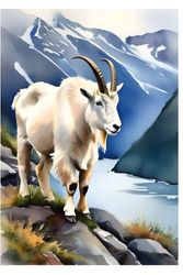 Alpine View: Watercolor Art | Alaska Wildlife Aesthetic | Journal or Notebook for School, College, Work or Play | Bullet Style