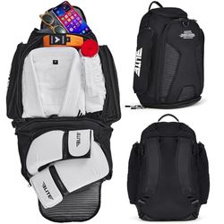 Elite Sports Jiu Jitsu BJJ Jaco borsone da palestra espandibile per MMA, BJJ, Jiu Jitsu, attrezzatura da boxe, borsone sportivo (nero)