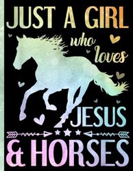 Just A Girl Who Loves Horses: Horses Notebook:: "Horses Lovers Gift For Girls (8.5 x 11) 100 pages, Horses Notebook, Horses Journal, for Girls, Horses Notebook for kids, Horses Lovers''
