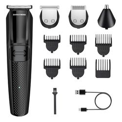 Barberboss Regolabarba da uomo, tagliacapelli versatile per tagli di precisione, kit completo per la toelettatura degli uomini, strumento per lo styling di capelli e barba, kit wireless per taglio di