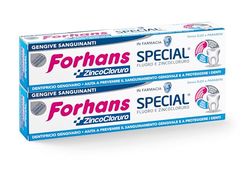 Forhans, Dentifricio Special, Dentifricio per Gengive con Zinco Cloruro, per Infiammazioni Gengivali, Azione Antisettica, Antibatterica e Antinfiammatoria, per Igiene Orale, Gengive Sane, 2x75 ml