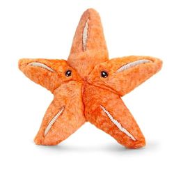 Keel Toys KEELECO - Peluche 100% recyclée - Jouet écologique pour Enfant - Peluche Étoile de mer 25cm - SE1015, Orange