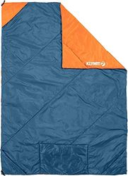 Klymit Versa - Coperta e piumino da campeggio, colore: blu/arancione