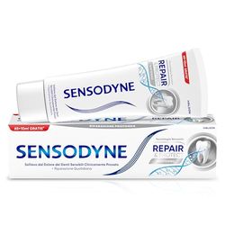 Sensodyne Repair&Protect Whitening, Dentifricio per Denti Sensibili Effetto Sbiancante*, Ripara Rinforza e Protegge, Gusto Menta Fresca, 75ml