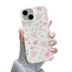 QLTYPRI Custodia per iPhone 11, graziosa custodia estetica con motivo floreale rosa, protezione per fotocamera rialzata, morbida e sottile, in poliuretano termoplastico, antiurto, per ragazze e donne,