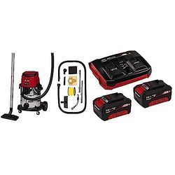 Einhell Aspirateur eaux et poussières sans fil TE-VC 36/25 Li S-Solo Power X-Change (Li-Ion, 36V, modes ECO/BOOST, puissance d’aspiration 150 mbar, cuve inox 25L) avec Twincharger et 2 Batteries 3,0Ah