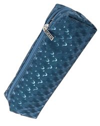 Online Astuccio Petrol Drops, elegante astuccio per ragazze e ragazzi, ideale per scuola, università e ufficio, con pratica chiusura lampo per riporre penne e cosmetici, Blu, Astuccio