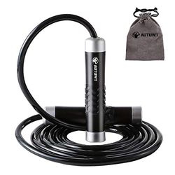 Gewogen springtouw 1 lbs, zwaar springtouw 3 m verstelbare lengte lager wirwar vrije springtouwen voor volwassen fitness, crossfit, boksen, MMA, fitness training, cardio-oefening