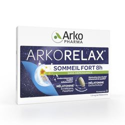 Arkorelax® Sommeil Fort 8 heures - Permet de retrouver un sommeil de qualité, sans dépendance - 15 comprimés
