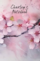 Charley’s Notebook: Personalized Diary Journal for Charley, Stylish Watercolor Apple Charley Diary, 6"x 9" 160 Lined Pages