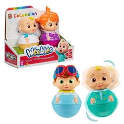 WEEBLES, 2 Personnages COCOMELON, Culbuto, Jouet d'éveil, Jouet pour Enfants dès 1 Ans, GIOCHI PREZIOSI, WEC02