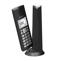 Panasonic KX-TGK310 - Teléfono (DECT, Altavoz, 120 entradas, Identificador de Llamadas, Identificador de Llamadas) Color Negro [Versión Importada]