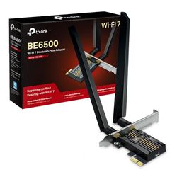 TP-Link Archer TBE400E PCIe Scheda WiFi BE6500Mbps WiFi 7, Scheda Bluetooth 5.4, WPA3, MU-MIMO, OFDMA, Scheda WiFi PC Fisso, Supporta Windows 11