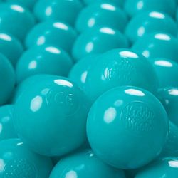 KiddyMoon Plastic Ballen Voor Kinderen Ø 6Cm Kleurig Gecertificeerd, Turkoois, 1200 Ballen/6Cm