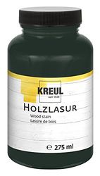Kreul 78218-Colorante Acrilico intensivo, Barattolo di plastica da 275 ml in Ebano, per Legno Naturale e Non trattato, fluente-Vernice liquida a Base d'Acqua, Ebony