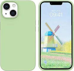 Siliconen telefoonhoes iPhone 14 beschermhoes slim case structuur valbescherming antislip krasbestendig